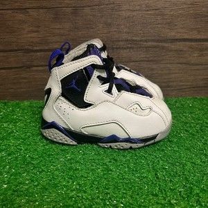 Nike Air‎ Jordan True Flight TD Toddler Shoes Sz 5C White Black Purple